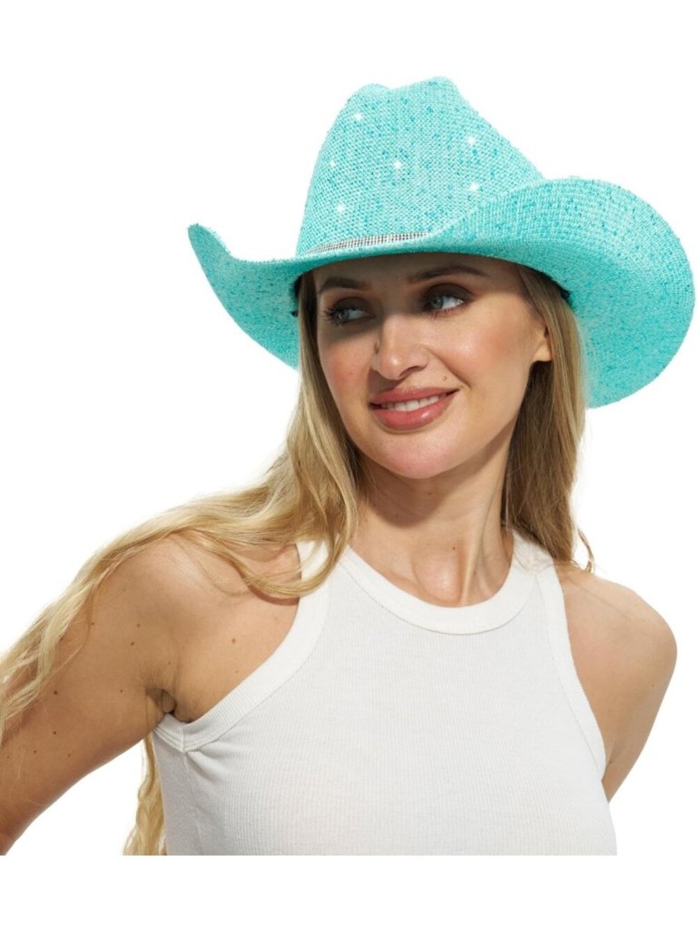 Sparkly Sequin Cowboy Hat for Men & Women - Stylish Cowgirl Hat for Parties